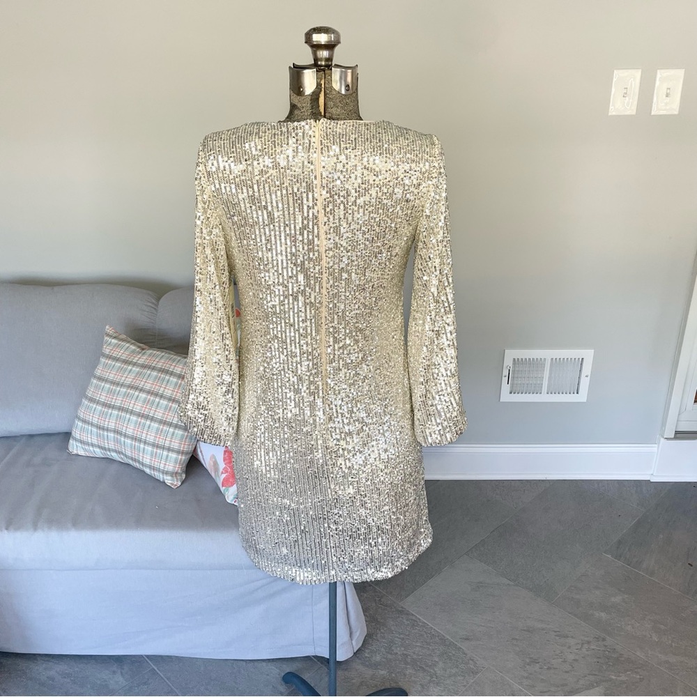 NWT Silver, and cream, Eliza J, double layered sequence dress - Picture 10 of 13